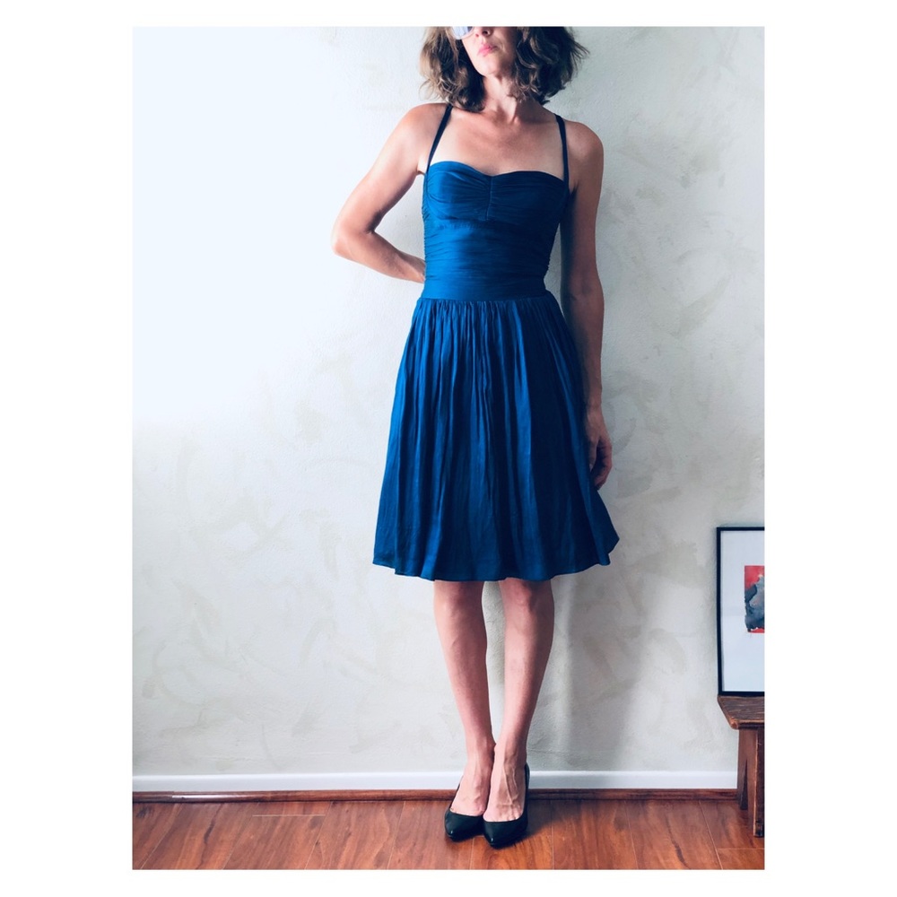 Laundry Blue Silk Dress